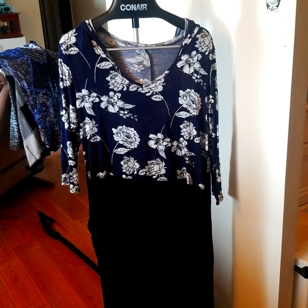 Myesper Floral Lightweight Jumpsuit 3X Hooded